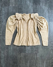 Load image into Gallery viewer, Antique bodice top . 1890s flannel Victorian jacket . size xs to s