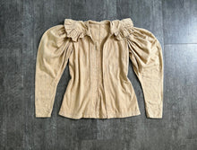 Load image into Gallery viewer, Antique bodice top . 1890s flannel Victorian jacket . size xs to s