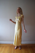 Load image into Gallery viewer, 1930s 1940s silk satin gown . vintage nightgown . size small to medium