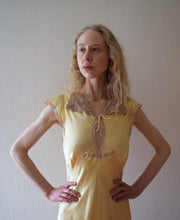 Load image into Gallery viewer, 1930s 1940s silk satin gown . vintage nightgown . size small to medium