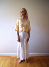 Load image into Gallery viewer, 1930s silk satin and lace bed jacket . vintage 30s lingerie . flexible size