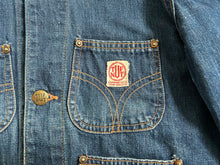 Load image into Gallery viewer, 1940s 1950s denim jacket . vintage Tuf Nut jacket . size xs to s