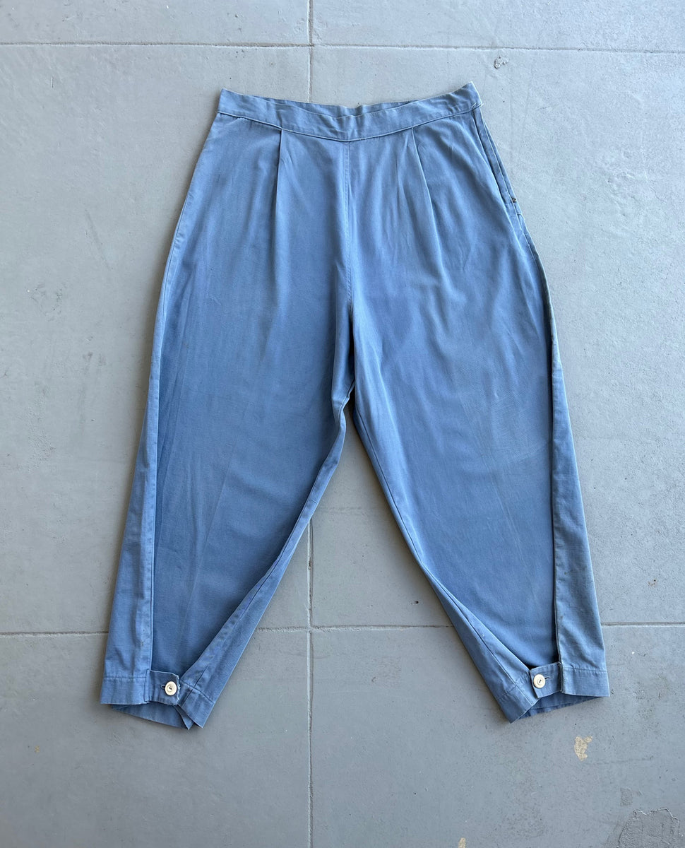 1940s workwear pants . vintage 40s factory trousers . 36 waist