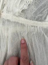 Load image into Gallery viewer, Antique net dress . vintage 1900s ivory dress . size xxs to xs