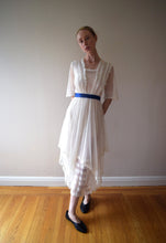Load image into Gallery viewer, Antique net dress . vintage 1900s ivory dress . size xxs to xs