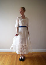 Load image into Gallery viewer, Antique net dress . vintage 1900s ivory dress . size xxs to xs