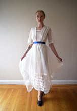 Load image into Gallery viewer, Antique net dress . vintage 1900s ivory dress . size xxs to xs