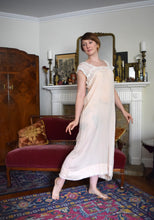 Load image into Gallery viewer, 1920s silk chiffon and lace chemise dress . size small to m/l
