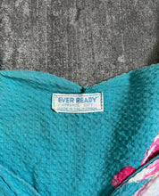 Load image into Gallery viewer, 1940s rose print dress . vintage 40s seersucker dress . size xl