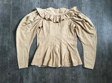 Load image into Gallery viewer, Antique bodice top . 1890s flannel Victorian jacket . size xs to s