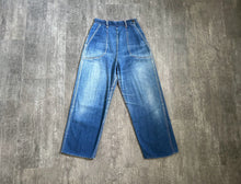Load image into Gallery viewer, Vintage 1950s side zip denim pants . 50s jeans . 26-28 waist