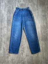 Load image into Gallery viewer, 1950s side zip jeans . vintage 50s denim pants . 25-26 waist