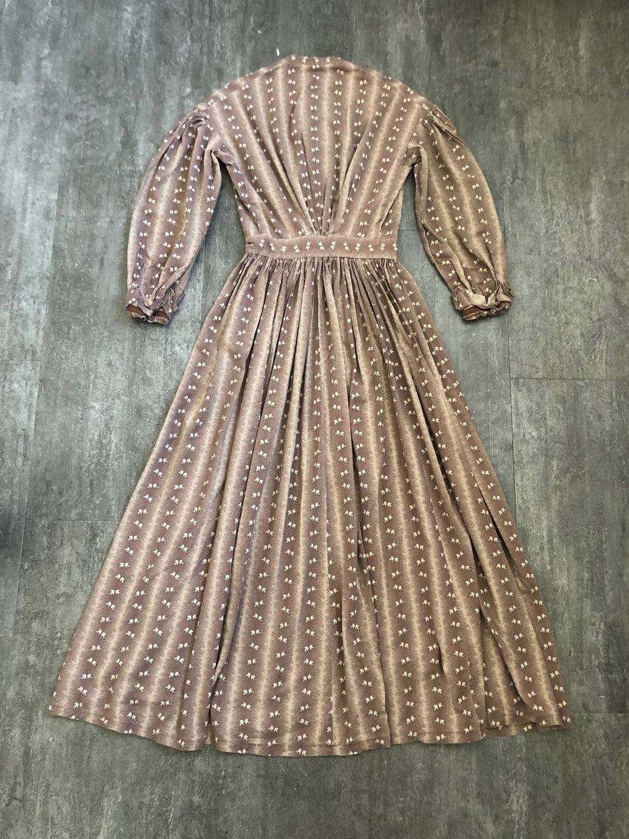 calico dress 19th century . antique dress . size xs to s – bluefennel summer25new Sleeveless Swim Dress | Layer it with its Color:Sunset