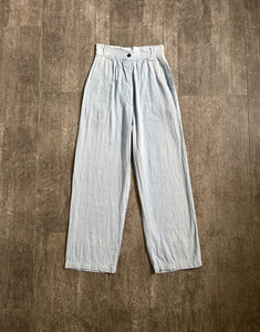 1930s 1940s jeans . vintage 30s light blue sportswear pants . size xs