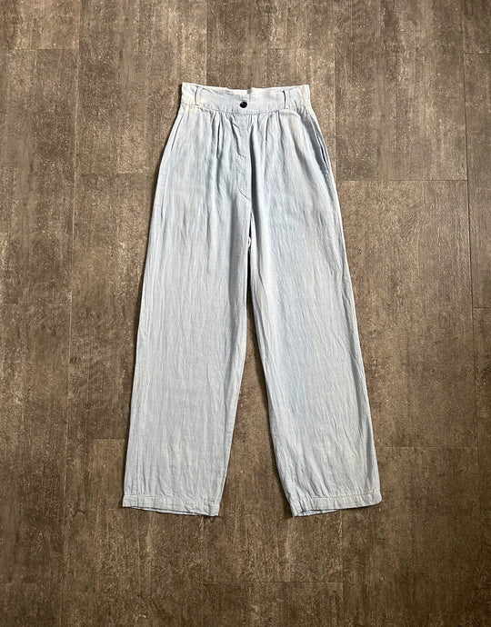 1930s 1940s jeans . vintage 30s light blue sportswear pants . size xs