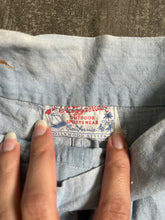 Load image into Gallery viewer, 1930s 1940s jeans . vintage 30s light blue sportswear pants . size xs