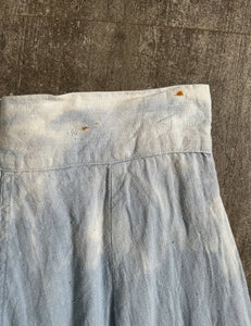 1930s 1940s jeans . vintage 30s light blue sportswear pants . size xs