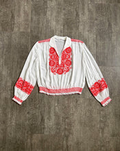 Load image into Gallery viewer, 1940s embroidered blouse . vintage 40s top . size medium to large