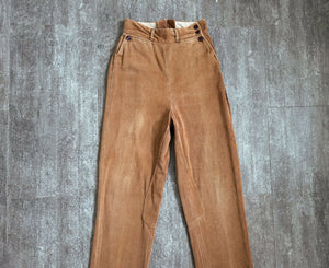 1930s 1940s riding pants . vintage Western pants . 24-25 waist