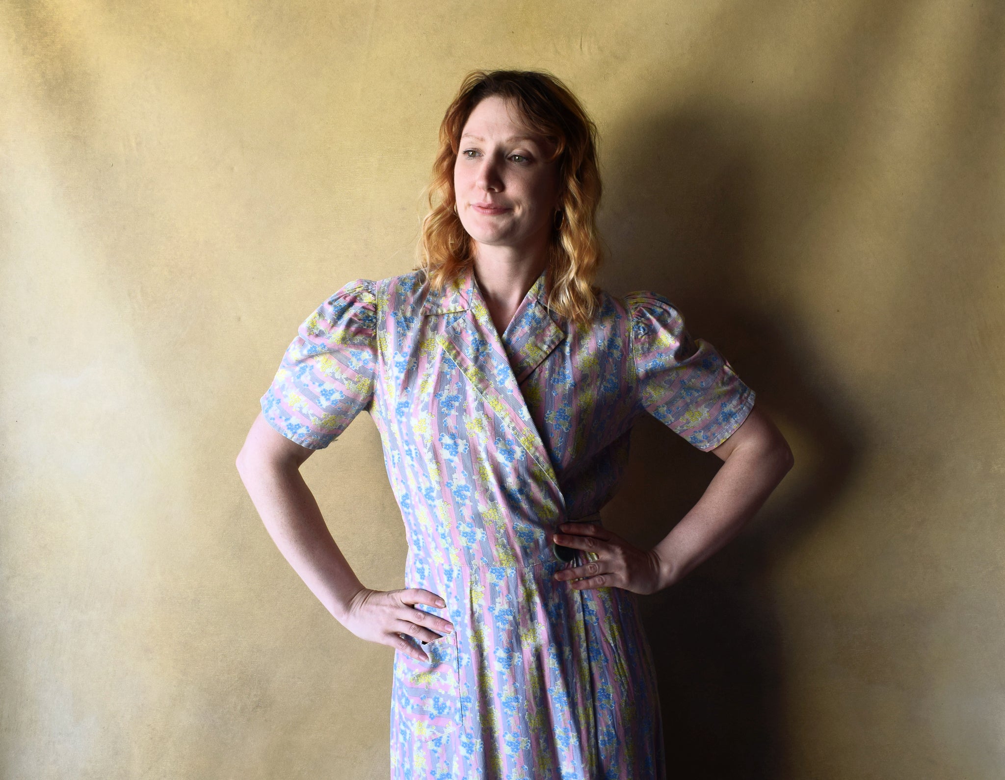 1930s dressing gown . vintage 30s house dress . size xs to s/m bluefennel 1930s dressing gown . vintage 30s house dress . size xs to s/m bluefennel