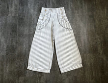 Load image into Gallery viewer, 1930s striped pants . vintage 30s fall front trousers . 30-31 waist