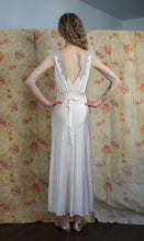 Load image into Gallery viewer, 1940s satin slip dress . bias cut vintage nightgown . Size xs to xs/small
