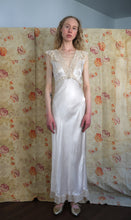 Load image into Gallery viewer, 1940s bias cut slip dress . vintage satin gown . size xs to s/m