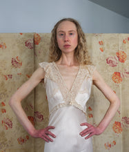 Load image into Gallery viewer, 1940s bias cut slip dress . vintage satin gown . size xs to s/m