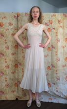 Load image into Gallery viewer, 1930s silk chiffon gown . vintage bias cut dress .size xs to small