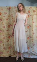 Load image into Gallery viewer, 1930s silk chiffon gown . vintage bias cut dress .size xs to small