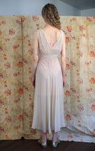 Load image into Gallery viewer, 1930s silk chiffon gown . vintage bias cut dress .size xs to small