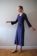 Load image into Gallery viewer, 1930s rayon knit dress . vintage knitwear . size xs to s/m