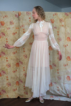 Load image into Gallery viewer, 1930s silk chiffon gown . vintage dress . size xs