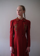 Load image into Gallery viewer, 1930s 1940s wool coat . vintage jacket . size xs