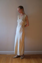Load image into Gallery viewer, 1930s silk satin bias cut gown . vintage wedding dress . size small to medium