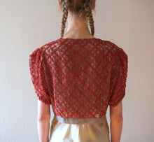 Load image into Gallery viewer, 1930s 1940s beaded bolero . vintage jacket . size medium to large