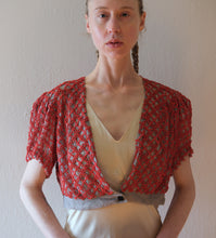 Load image into Gallery viewer, 1930s 1940s beaded bolero . vintage jacket . size medium to large