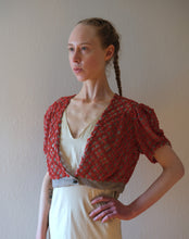 Load image into Gallery viewer, 1930s 1940s beaded bolero . vintage jacket . size medium to large