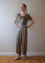 Load image into Gallery viewer, Vintage 1940s liquid satin jumpsuit . size xs/small to small