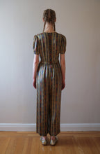 Load image into Gallery viewer, Vintage 1940s liquid satin jumpsuit . size xs/small to small