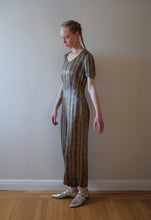 Load image into Gallery viewer, Vintage 1940s liquid satin jumpsuit . size xs/small to small