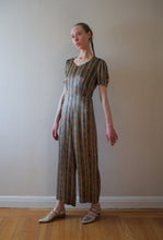 Load image into Gallery viewer, Vintage 1940s liquid satin jumpsuit . size xs/small to small