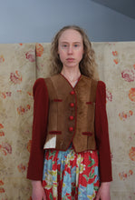Load image into Gallery viewer, 1940s jacket . vintage wool and pony hair jacket . size xs to xs/s