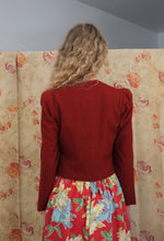 Load image into Gallery viewer, 1940s jacket . vintage wool and pony hair jacket . size xs to xs/s