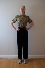 Load image into Gallery viewer, 1930s 1930s liquid satin blouse . vintage rayon top . size xs to small