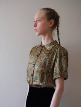 Load image into Gallery viewer, 1930s 1930s liquid satin blouse . vintage rayon top . size xs to small