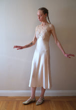 Load image into Gallery viewer, 1930s silk slip dress . vintage 30s bias cut slip . size xs to xs/small