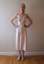 Load image into Gallery viewer, 1930s silk slip dress . vintage 30s bias cut slip . size xs to xs/small