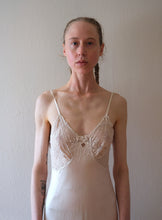 Load image into Gallery viewer, 1930s silk slip dress . vintage 30s bias cut slip . size xs to xs/small