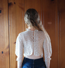 Load image into Gallery viewer, Antique crochet top . 1890s 1900s knit top . size xs to xs/small